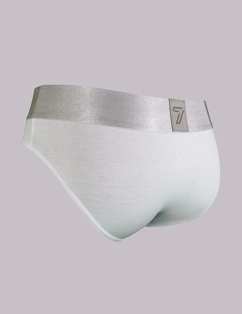 Men's White Underwear - Men white briefs underwear - bulge underwear - Club Seven Underwear - Just Wear underwear - box underwear
